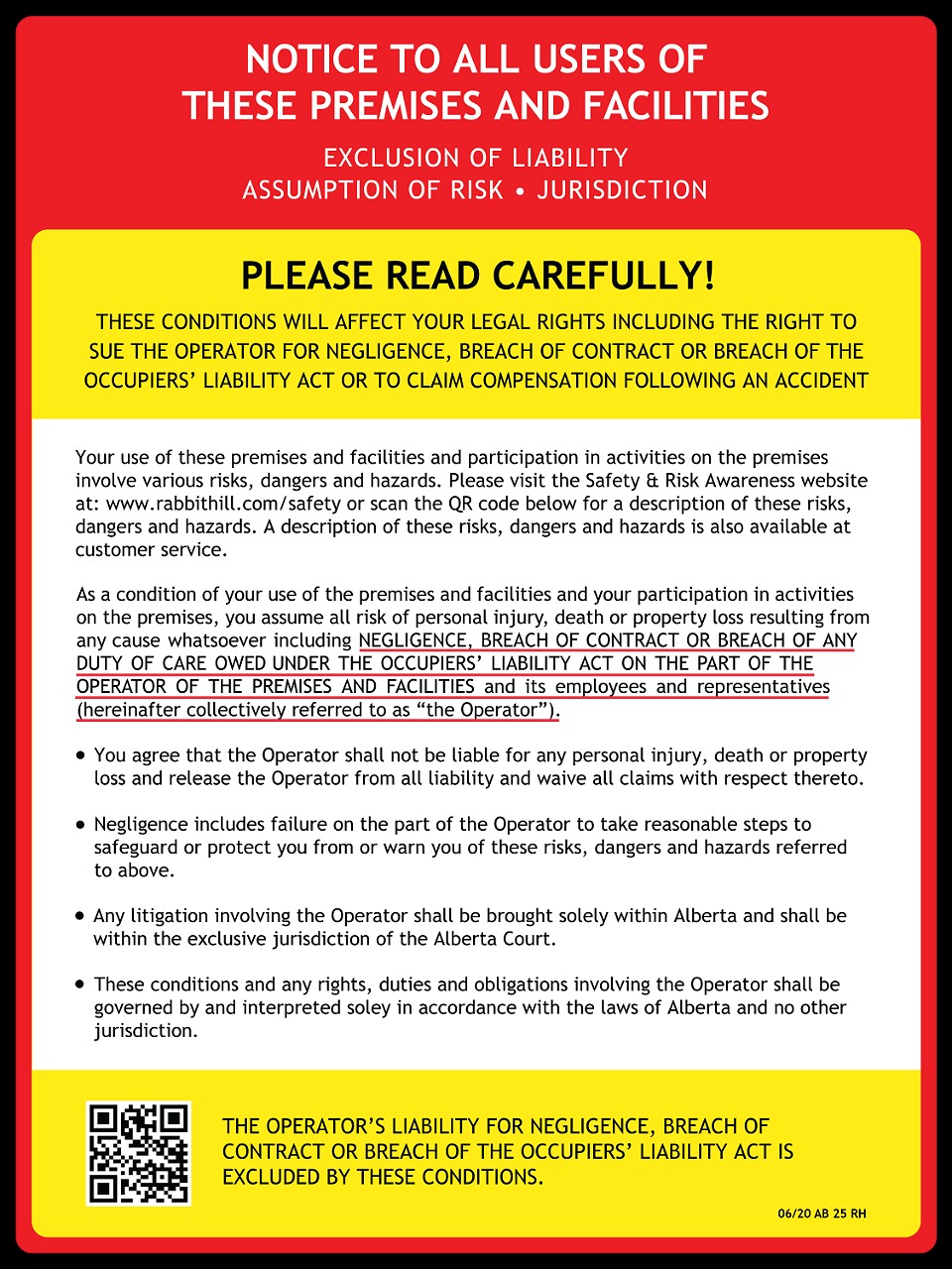 Exclusion of Liability