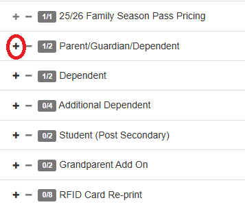 Family Season Pass Webstore Screenshot