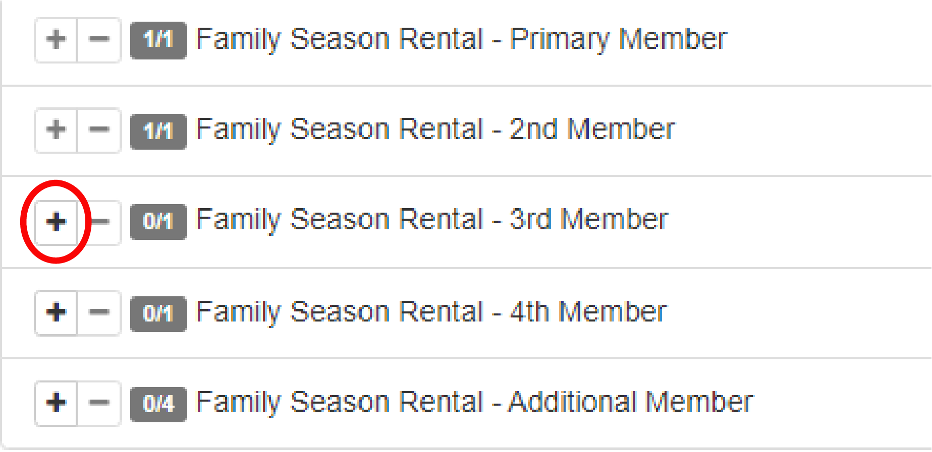 Instructions - Family Season Rental